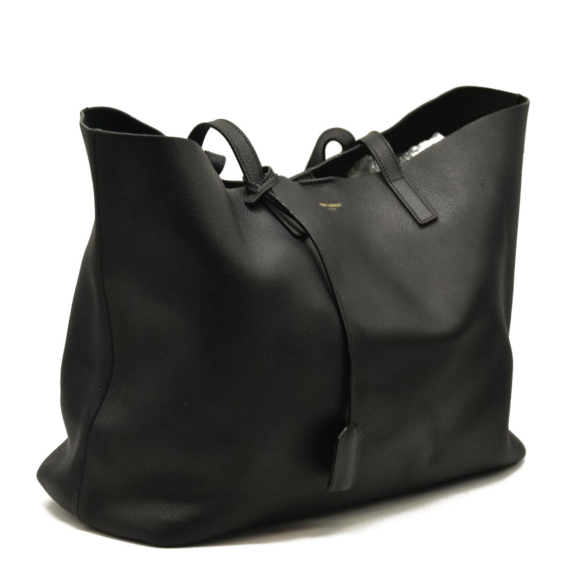 Saint Laurent  Calfskin Large Shopping Tote Dark Grey