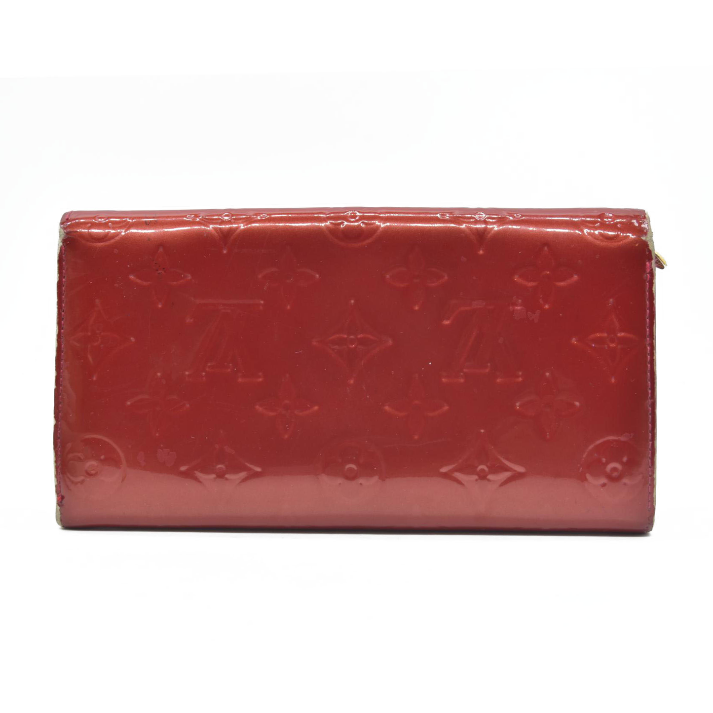 $725 Louis Vuitton Monogram Vernis Porte Feuille Sarah Long Bifold Wallet TH4079