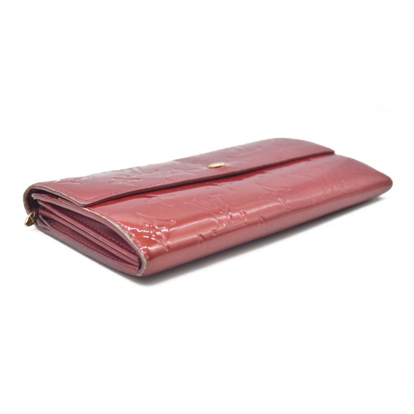 $725 Louis Vuitton Monogram Vernis Porte Feuille Sarah Long Bifold Wallet TH4079