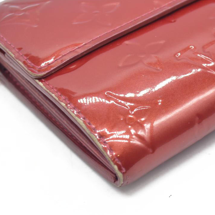 $725 Louis Vuitton Monogram Vernis Porte Feuille Sarah Long Bifold Wallet TH4079
