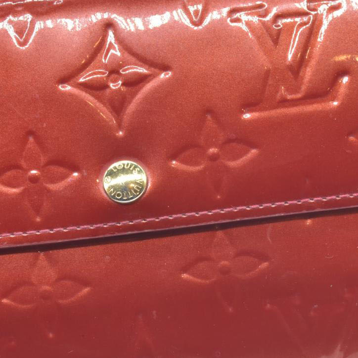 $725 Louis Vuitton Monogram Vernis Porte Feuille Sarah Long Bifold Wallet TH4079
