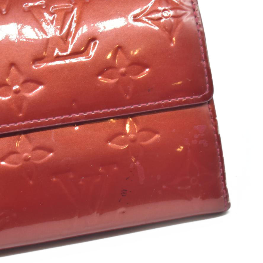$725 Louis Vuitton Monogram Vernis Porte Feuille Sarah Long Bifold Wallet TH4079