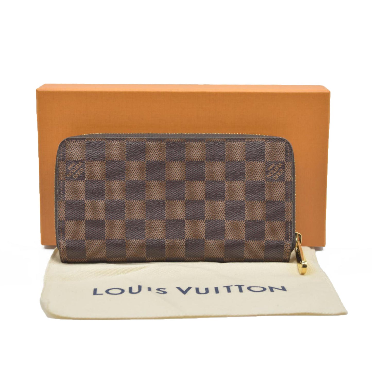 $915 2021 Louis Vuitton  Damier Ebene Zippy Wallet MI0231