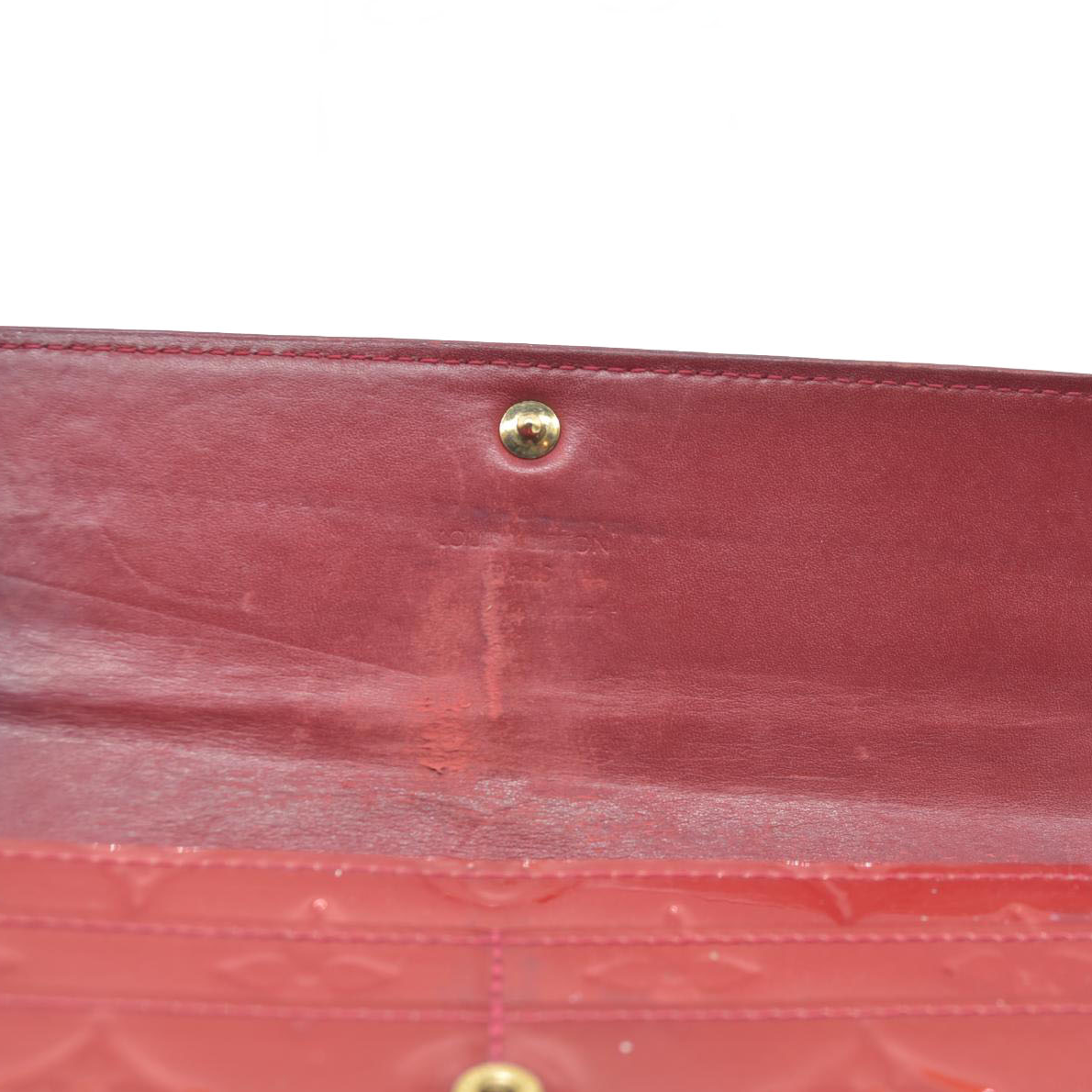 $725 Louis Vuitton Monogram Vernis Porte Feuille Sarah Long Bifold Wallet TH4079