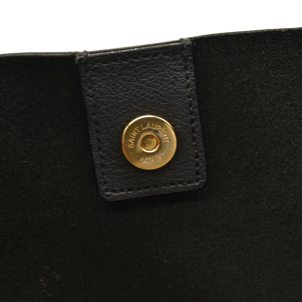 Saint Laurent  Calfskin Large Shopping Tote Dark Grey