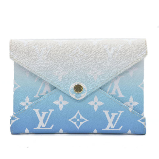 AUCTION $700 Louis Vuitton  Monogram Giant By The Pool Medium Kirigami Pochette Insert Blue