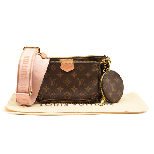LOUIS VUITTON MONOGRAM MULTI POCHETTE ACCESSORIES ROSE CLAIR