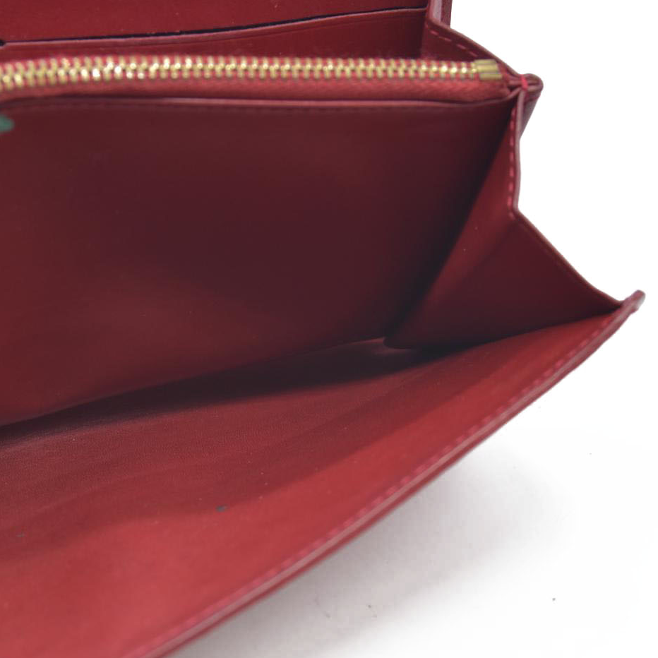 $725 Louis Vuitton Monogram Vernis Porte Feuille Sarah Long Bifold Wallet TH4079
