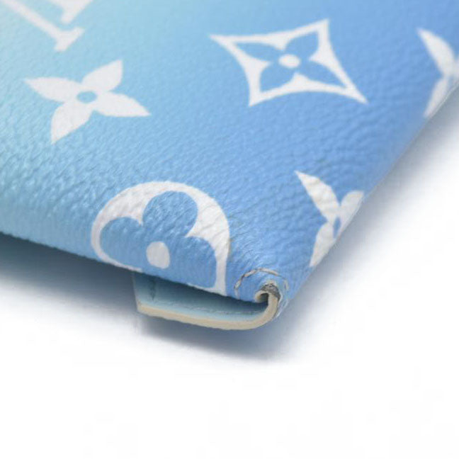 AUCTION $700 Louis Vuitton  Monogram Giant By The Pool Medium Kirigami Pochette Insert Blue