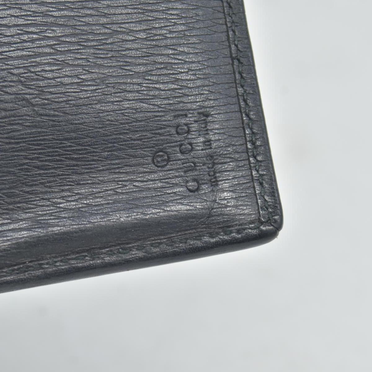 $490 GUCCI Logo Canvas Leather Bifold Wallet Black CONSIGNMENT