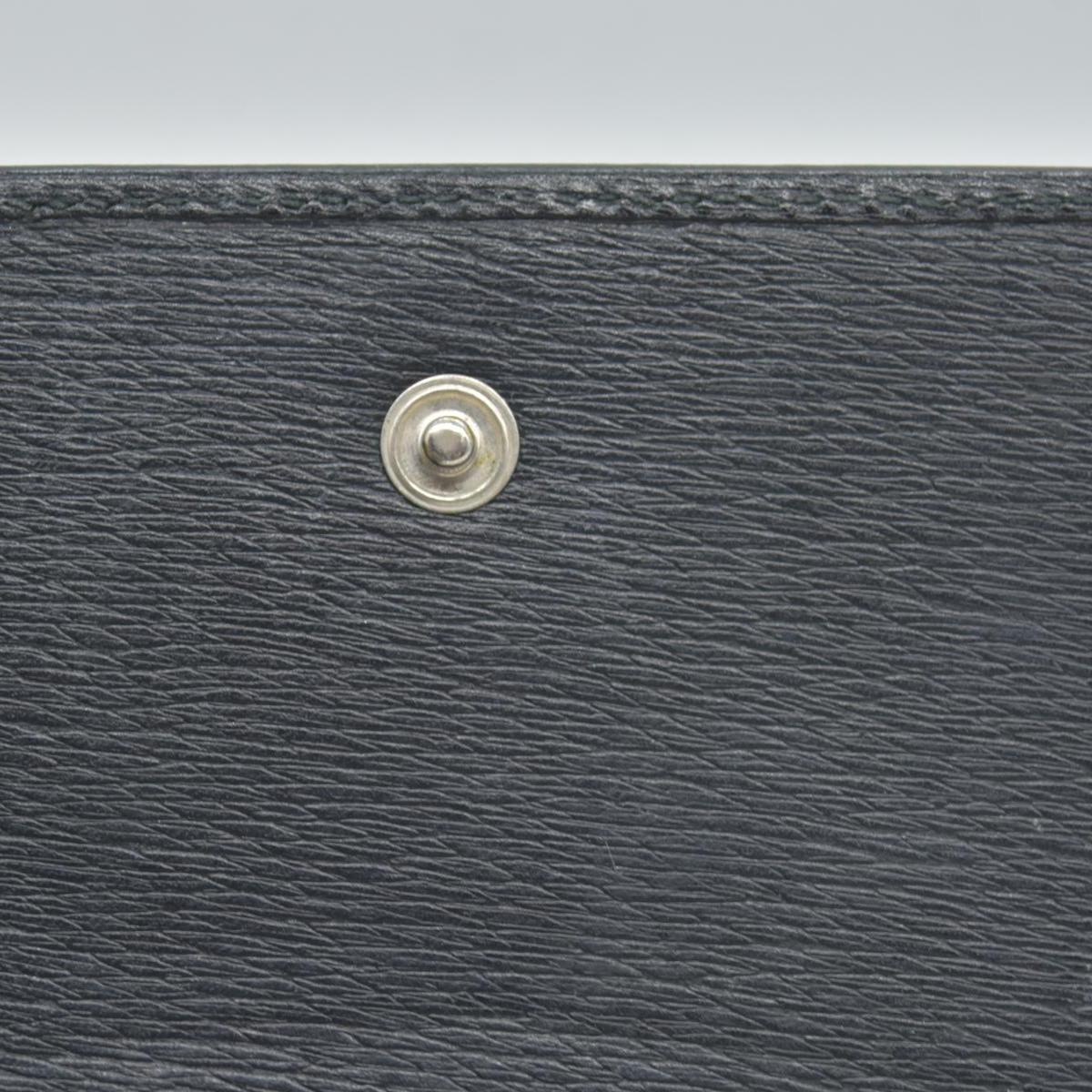 $490 GUCCI Logo Canvas Leather Bifold Wallet Black CONSIGNMENT