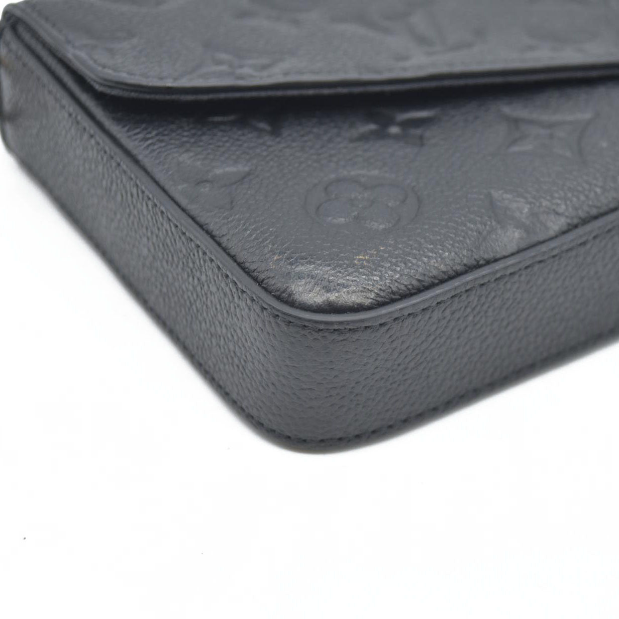 $1720 Louis Vuitton LV Monogram Pochette Félicie Black