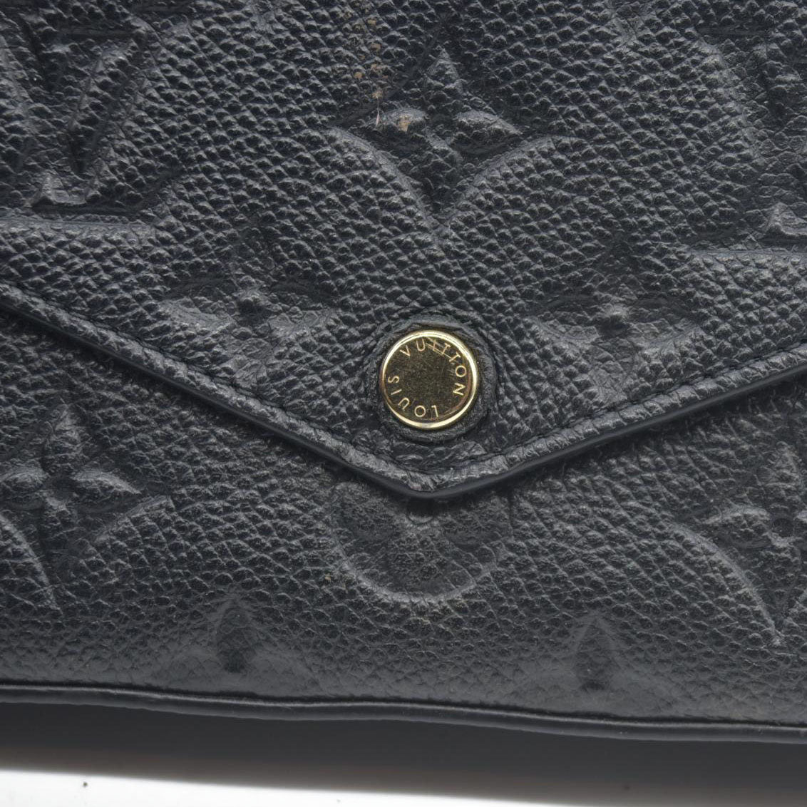 $1720 Louis Vuitton LV Monogram Pochette Félicie Black