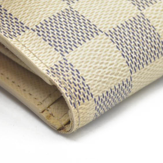 $750 Louis Vuitton Damier Azur Kisslock French Wallet Wallet MI2017