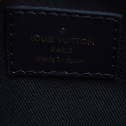 NEW Louis Vuitton Leather Neverfull MM Monoglam Pochette Blue Navy