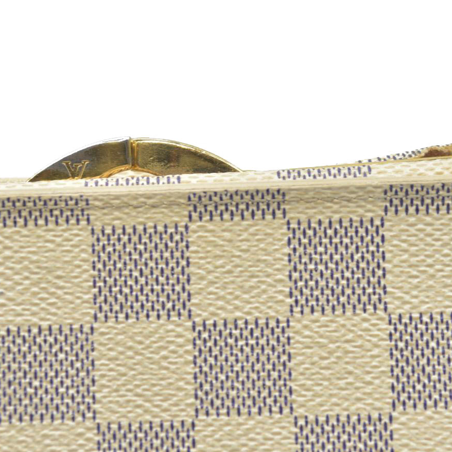 $750 Louis Vuitton Damier Azur Kisslock French Wallet Wallet MI2017