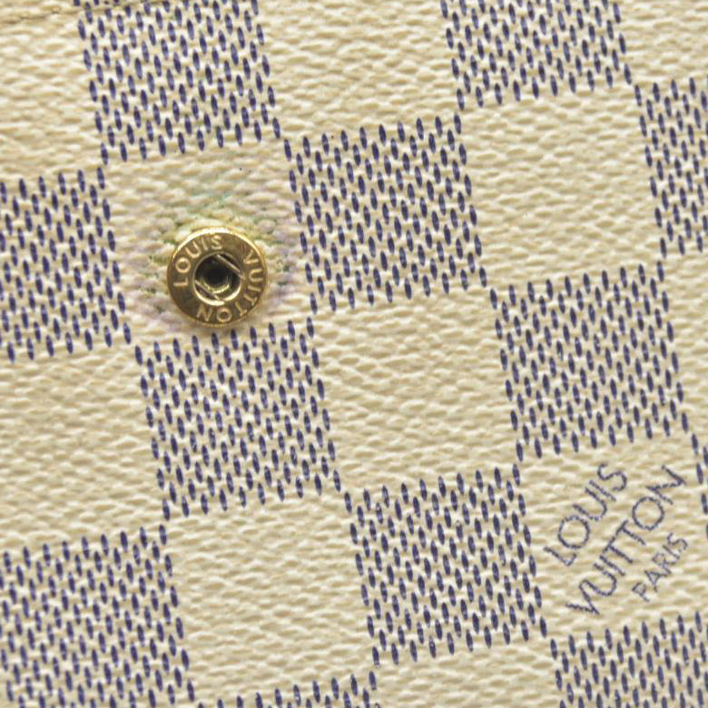 $750 Louis Vuitton Damier Azur Kisslock French Wallet Wallet MI2017