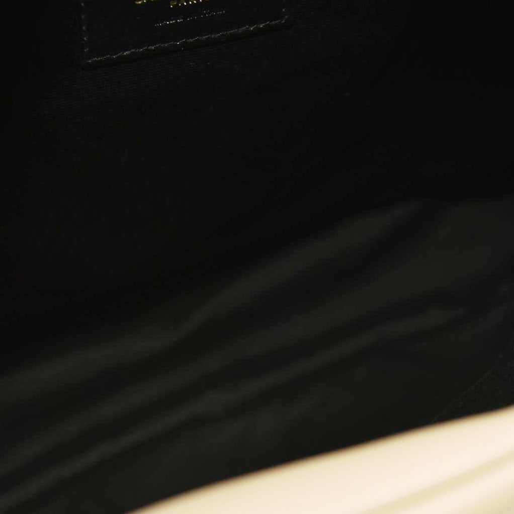 SAINT LAURENT  Lambskin Quilted Medium Loulou Puffer Monogram Chain Satchel Dark Beige