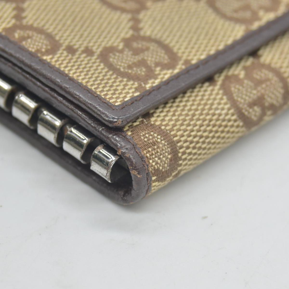 GUCCI Monogram 6 Key Holder Case Dark Brown GG Wallet Canvas Signature Logo CONSIGNMENT