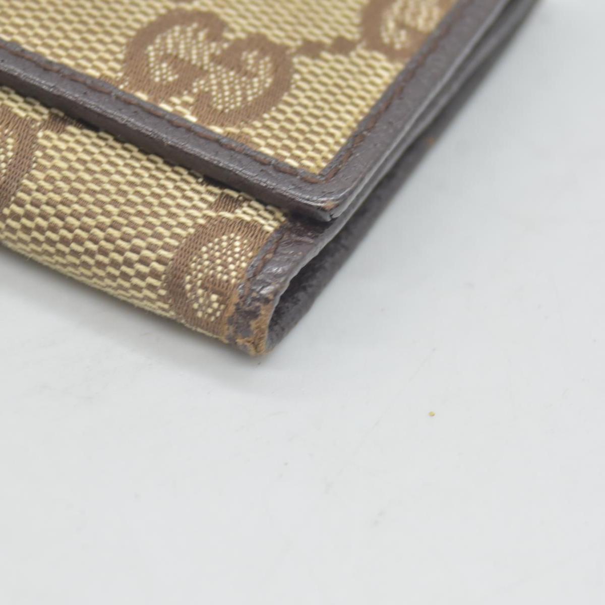 GUCCI Monogram 6 Key Holder Case Dark Brown GG Wallet Canvas Signature Logo CONSIGNMENT