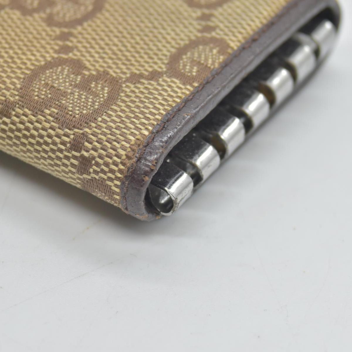 GUCCI Monogram 6 Key Holder Case Dark Brown GG Wallet Canvas Signature Logo CONSIGNMENT