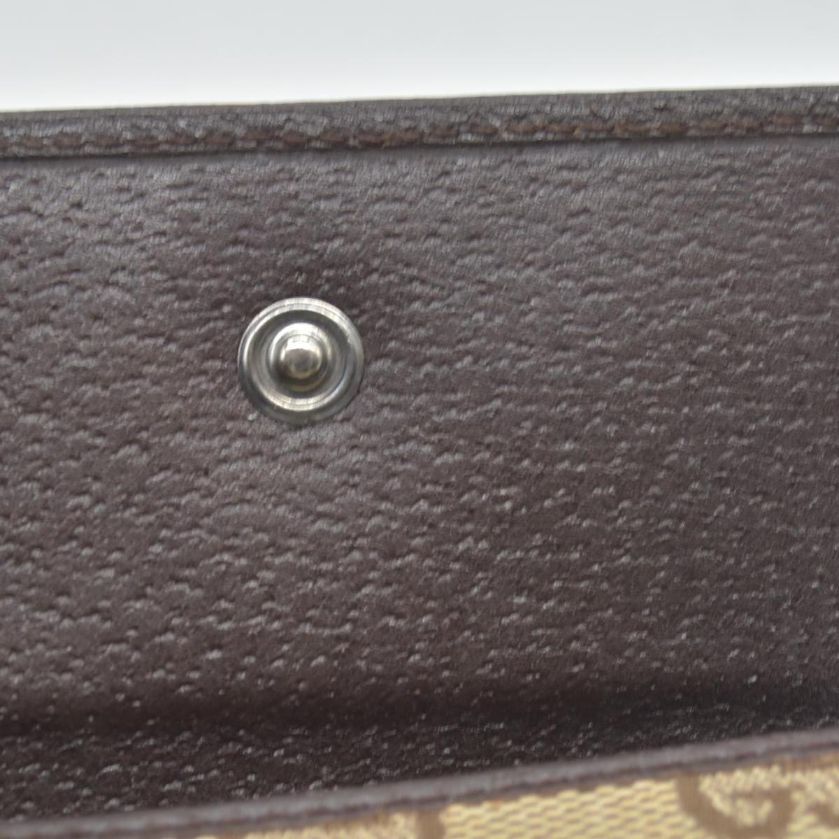 GUCCI Monogram 6 Key Holder Case Dark Brown GG Wallet Canvas Signature Logo CONSIGNMENT