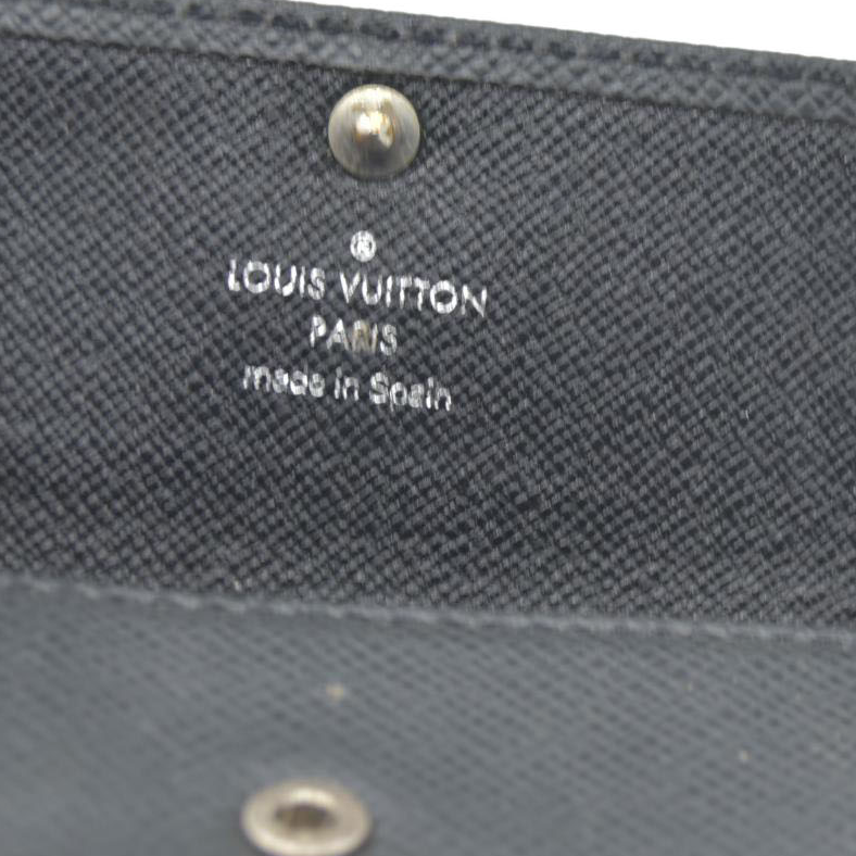 $345 Louis Vuitton Taiga Leather Multicles 4 Ring Key Case Ardoise CA1025