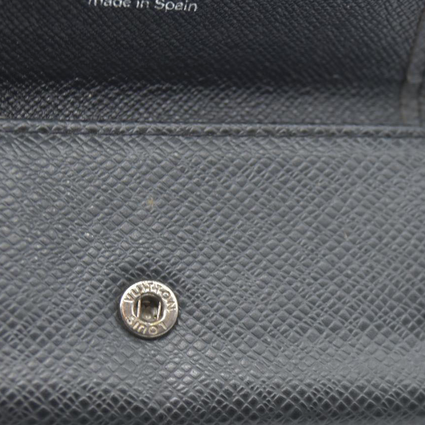 $345 Louis Vuitton Taiga Leather Multicles 4 Ring Key Case Ardoise CA1025