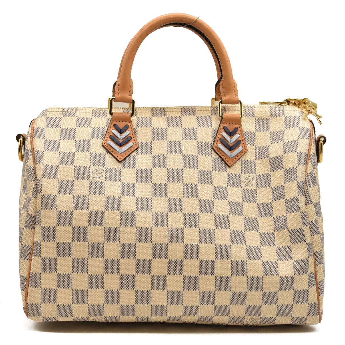 LOUIS VUITTON  Damier Azur Braided Speedy Bandouliere 30 Blue