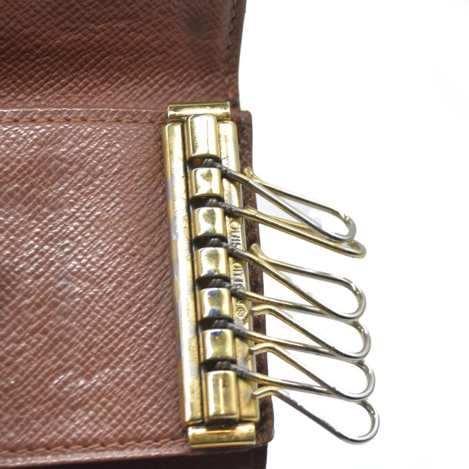 $345 Louis Vuitton Monogram Multicles 6 Ring Key Case Brown CT0064