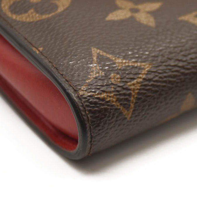 LOUIS VUITTON Monogram Tribal Mask Chain Wallet Rouge