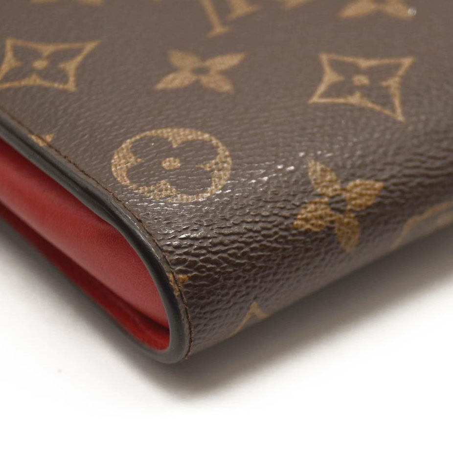 LOUIS VUITTON Monogram Tribal Mask Chain Wallet Rouge
