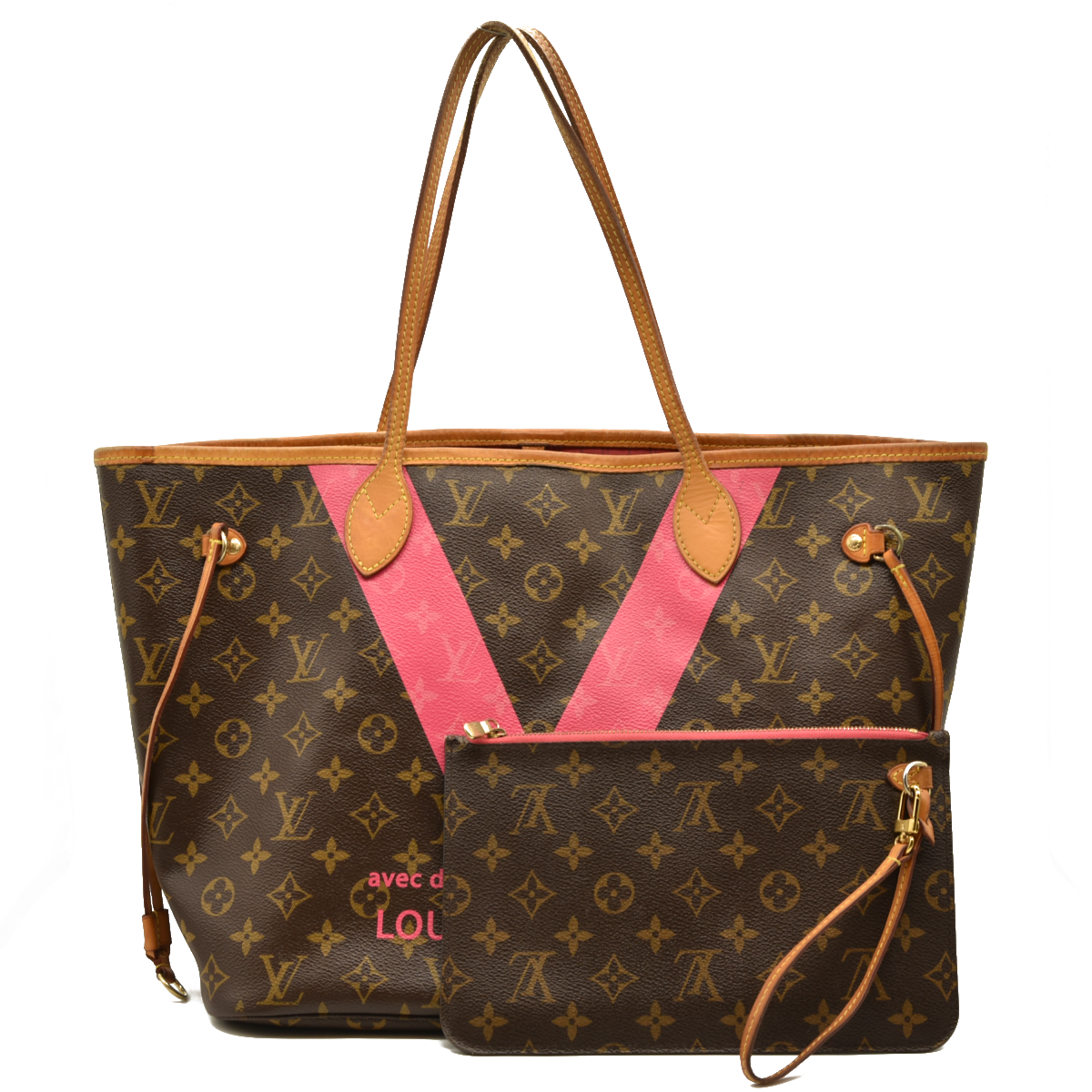 Louis Vuitton Monogram V Neverfull MM Grenade with Pouch CA1125