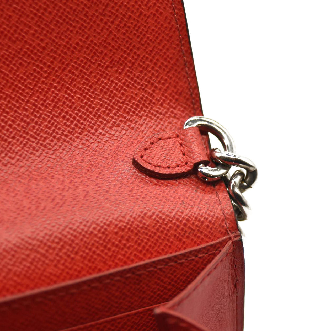 LOUIS VUITTON Monogram Tribal Mask Chain Wallet Rouge