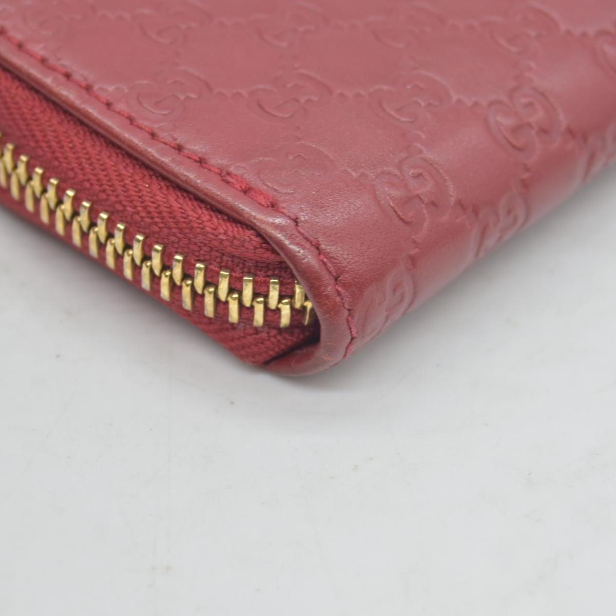Gucci Microguccissima Zip Around Key Case Red CONSIGNMENT