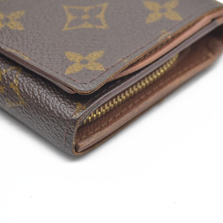 $560 Louis Vuitton Monogram Porte Monnaie Billets Tresor Bifold Wallet CA0959