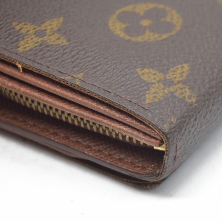 $560 Louis Vuitton Monogram Porte Monnaie Billets Tresor Bifold Wallet CA0959