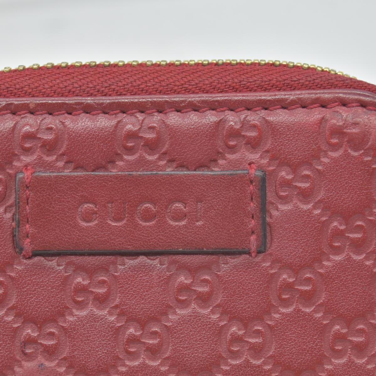 Gucci Microguccissima Zip Around Key Case Red CONSIGNMENT