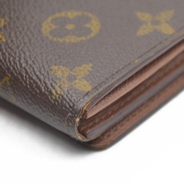 $560 Louis Vuitton Monogram Porte Monnaie Billets Tresor Bifold Wallet CA0959