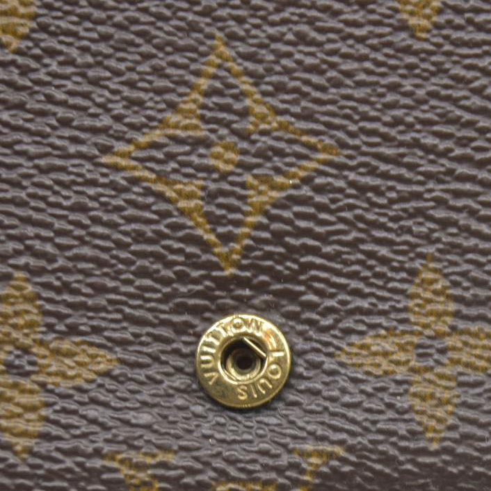 $560 Louis Vuitton Monogram Porte Monnaie Billets Tresor Bifold Wallet CA0959