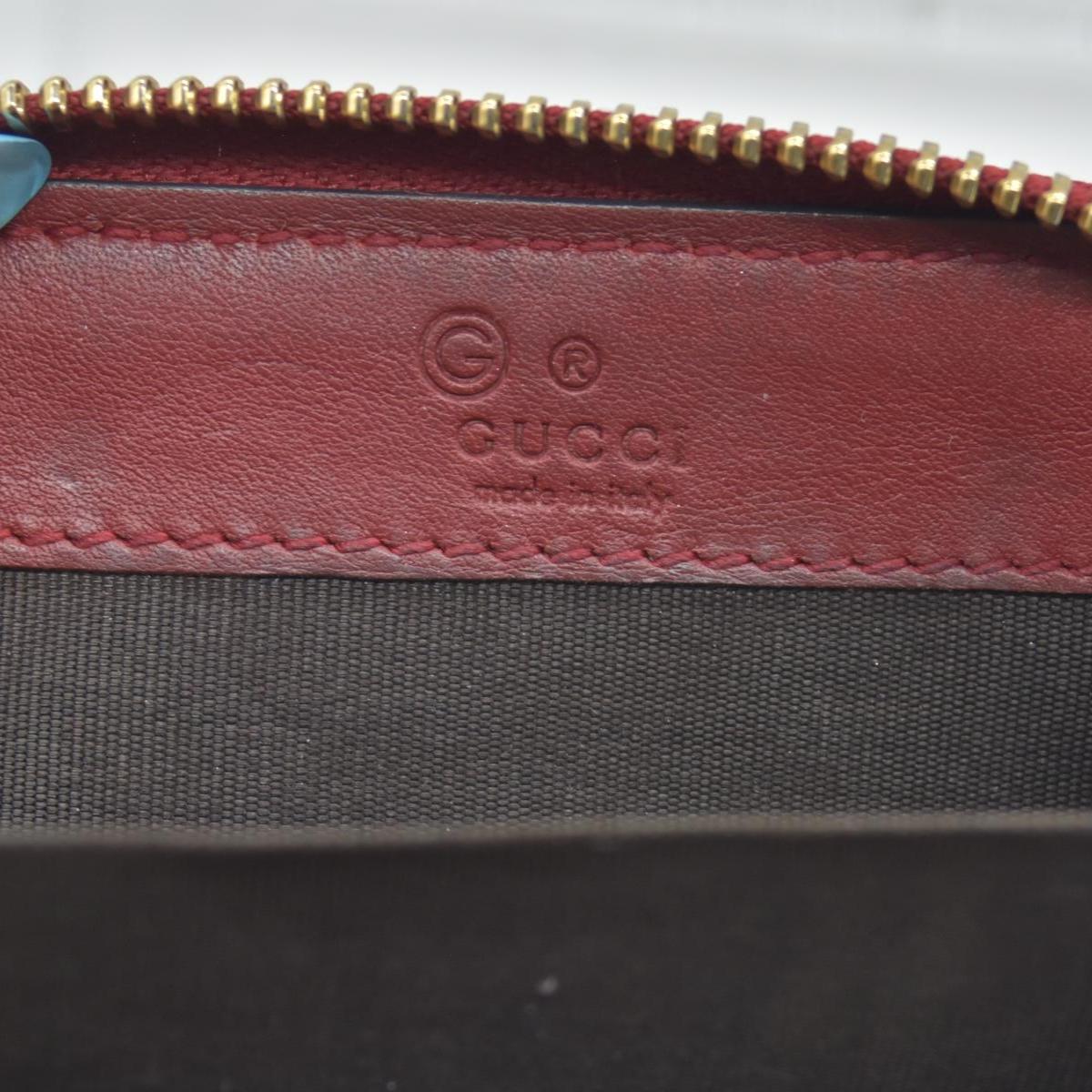 Gucci Microguccissima Zip Around Key Case Red CONSIGNMENT