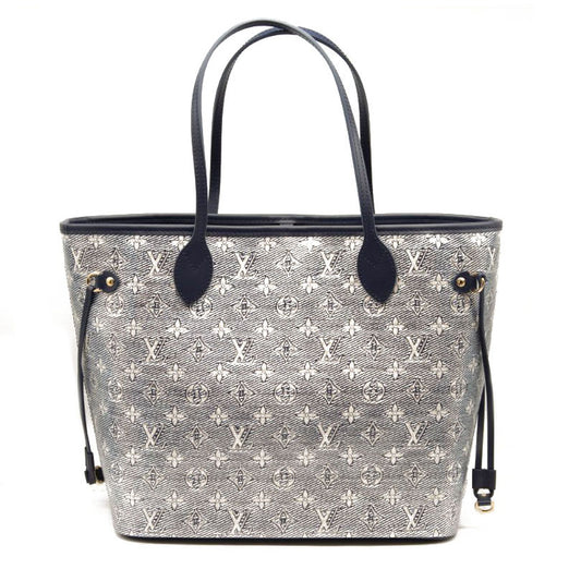 NEW Louis Vuitton Monoglam Neverfull MM Blue Tote