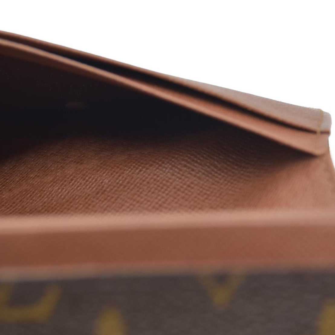 $560 Louis Vuitton Monogram Porte Monnaie Billets Tresor Bifold Wallet CA0959