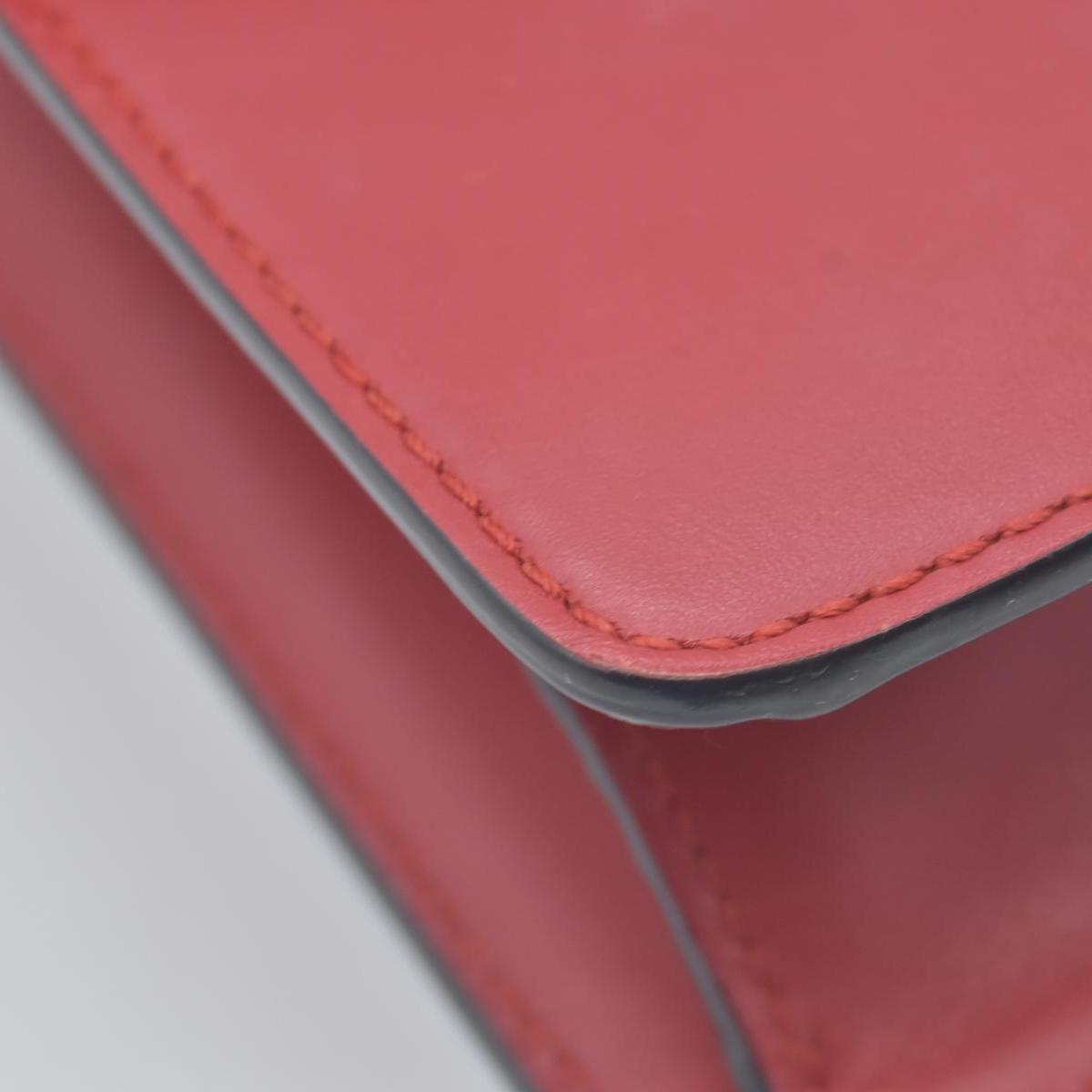 $1980 Gucci Calfskin Mini Sylvie Chain Shoulder Bag Hibiscus Red