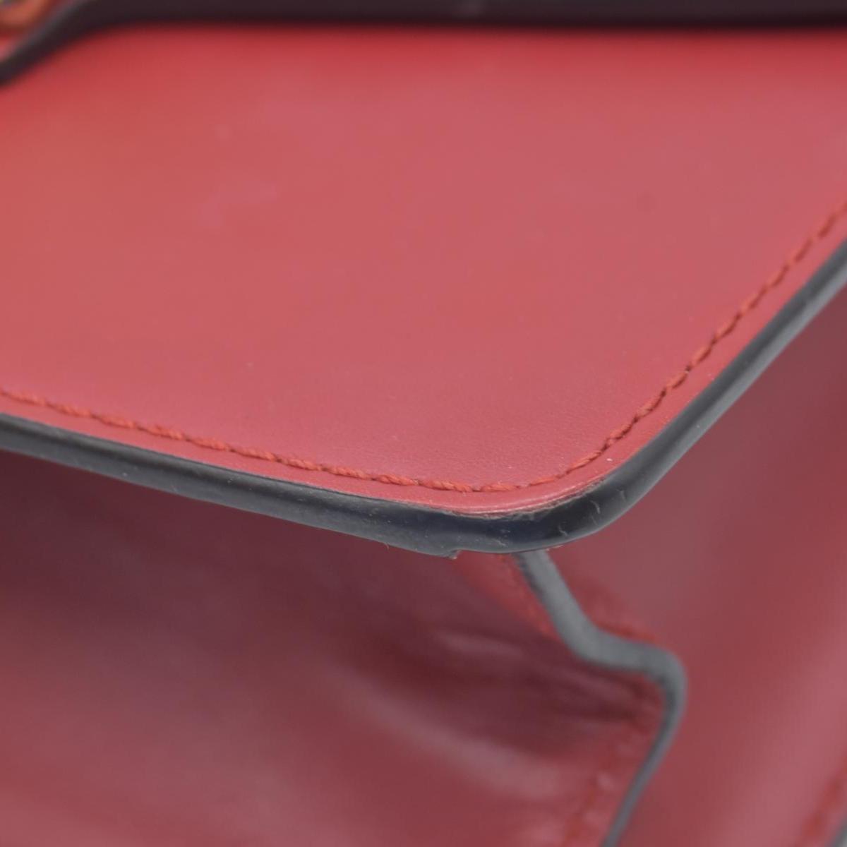 $1980 Gucci Calfskin Mini Sylvie Chain Shoulder Bag Hibiscus Red