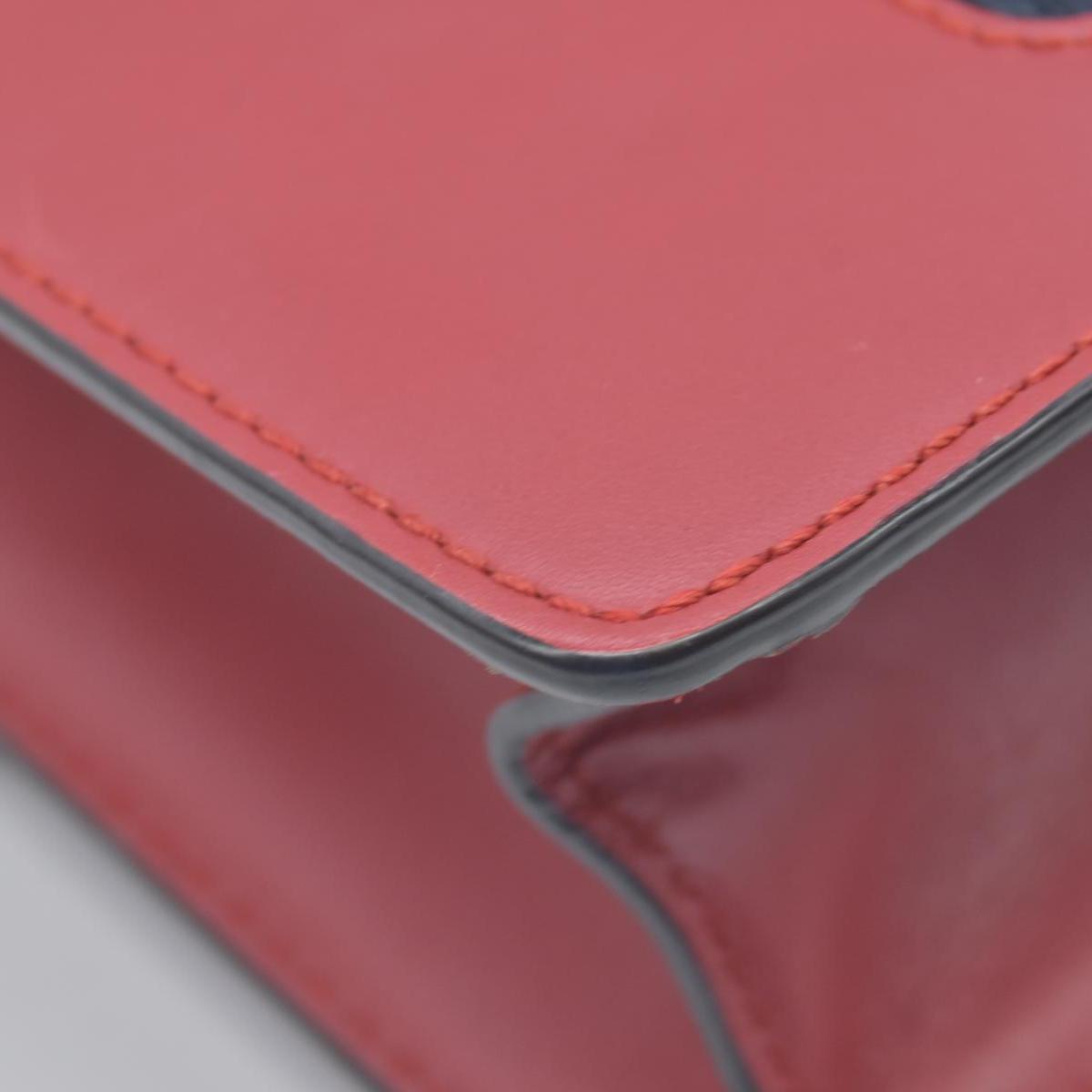 $1980 Gucci Calfskin Mini Sylvie Chain Shoulder Bag Hibiscus Red