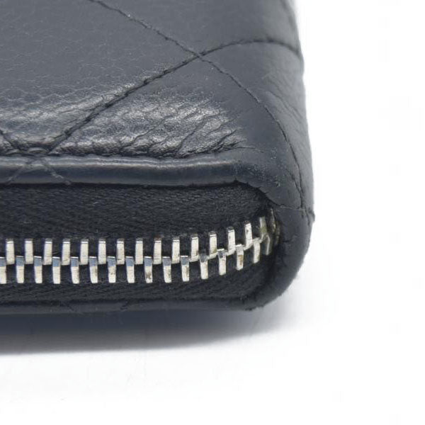 $1200 Chanel 2011 Caviar Leather Zip Around Long Wallet