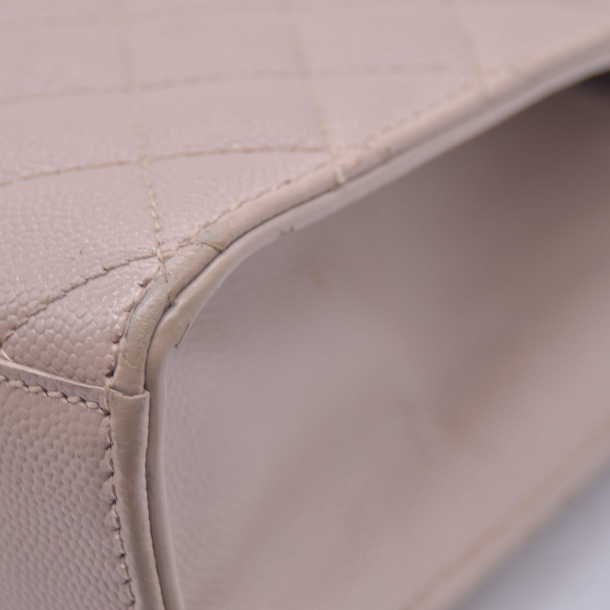 $3300 2021 Saint Laurent Grain De Poudre Textured Mixed Matelasse Medium Triquilt Monogram Satchel Beige