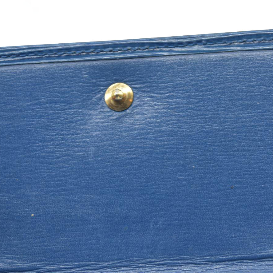 $695 1993 Louis Vuitton Epi Elise Trifold Wallet Blue MI0923