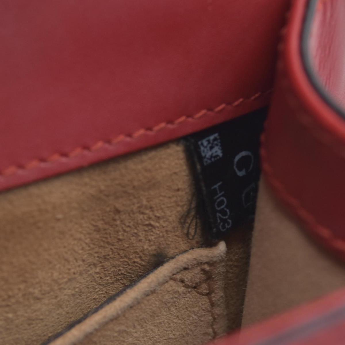 $1980 Gucci Calfskin Mini Sylvie Chain Shoulder Bag Hibiscus Red